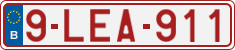 License plate of Belgium, Vanity Plates (2010)