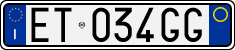 License plate of Italy, Cars (1994 year series)