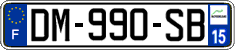 French license plate, SIV (ordinary)