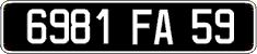 French license plate, FNI
