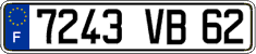 French license plate, FNI