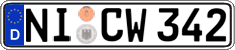 German license plate, Regular plates