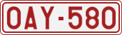 License plate of Belgium, 1951 year system
