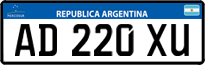 License plate of Argentina, Cars (Mercosur, AB 123 CD)