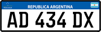 License plate of Argentina, Cars (Mercosur, AB 123 CD)