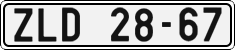 License plate of the Czech Republic, Cars (1960)