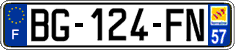 French license plate, SIV (ordinary)