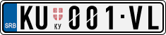License plate of Serbia, Cars