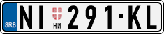 License plate of Serbia, Cars