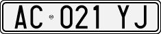 License plate of Italy, Cars (1994 year series)