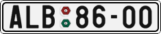 License plate of the Czech Republic, Cars (1960)