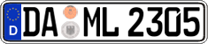 German license plate, Regular plates