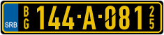 License plate of Serbia, Diplomatic
