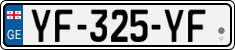 License plate of Georgia, Cars (2014)
