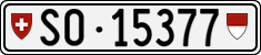 License plate of Switzerland, Cars