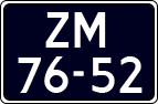 License plate of the Netherlands, Imported oldtimers (motorcycles)