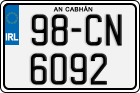 License plate of Ireland, Regular plates