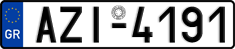 License plate of Greece, Cars