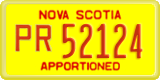 Nova Scotia, Apportioned (PR12345)