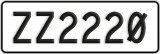 License plate of New Zealand, AB1(234)