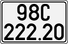 License plate of Vietnam, Cars