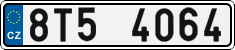 License plate of the Czech Republic, Cars (2001)