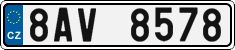 License plate of the Czech Republic, Cars (2001)