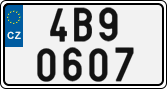 License plate of the Czech Republic, Cars (2001)