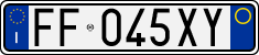 License plate of Italy, Cars (1994 year series)