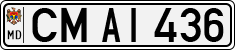 License plate of Moldova, Cars (1992)