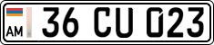 License plate of Armenia, Private owners