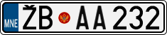 License plate of Montenegro, Cars