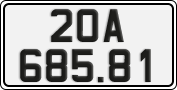 License plate of Vietnam, Cars
