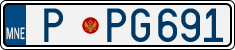 License plate of Montenegro, Police