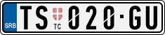 License plate of Serbia, Cars