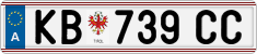 License plate of Austria, Regular plates