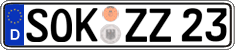 German license plate, Regular plates