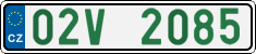 License plate of the Czech Republic, Oldtimers (2001)