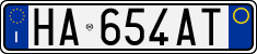 License plate of Italy, Cars (1994 year series)
