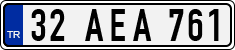 License plate of Turkey, Regular plates