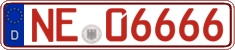 German license plate, Red license plates