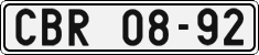 License plate of the Czech Republic, Cars (1960)