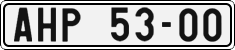 License plate of the Czech Republic, Cars (1960)