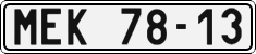 License plate of the Czech Republic, Cars (1960)