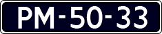 License plate of the Netherlands, Imported oldtimers (cars)