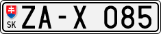 License plate of Slovakia, Provincial governments, university rectors