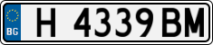 License plate of Bulgaria, Cars