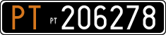 License plate of Italy, Cars (1927 year series)