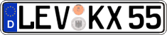 German license plate, Regular plates