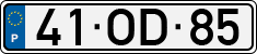 License plate of Portugal, Regular plates